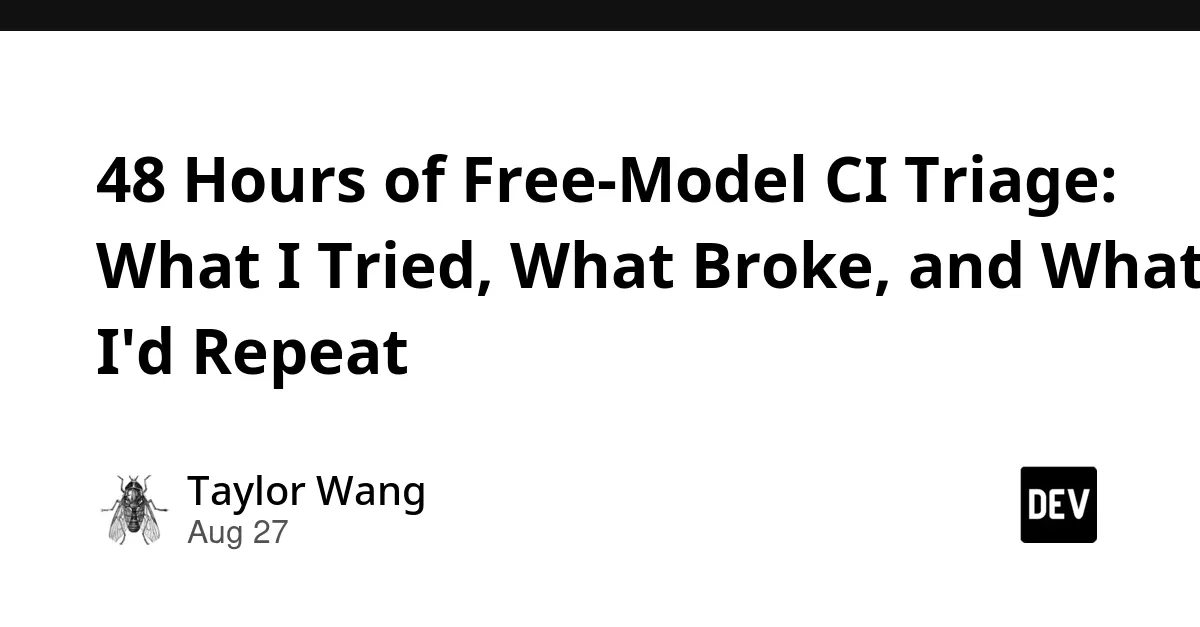 自动化持续集成(CI)故障诊断机器人